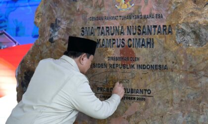 Prabowo Resmikan Kampus SMA Taruna Nusantara Cimahi