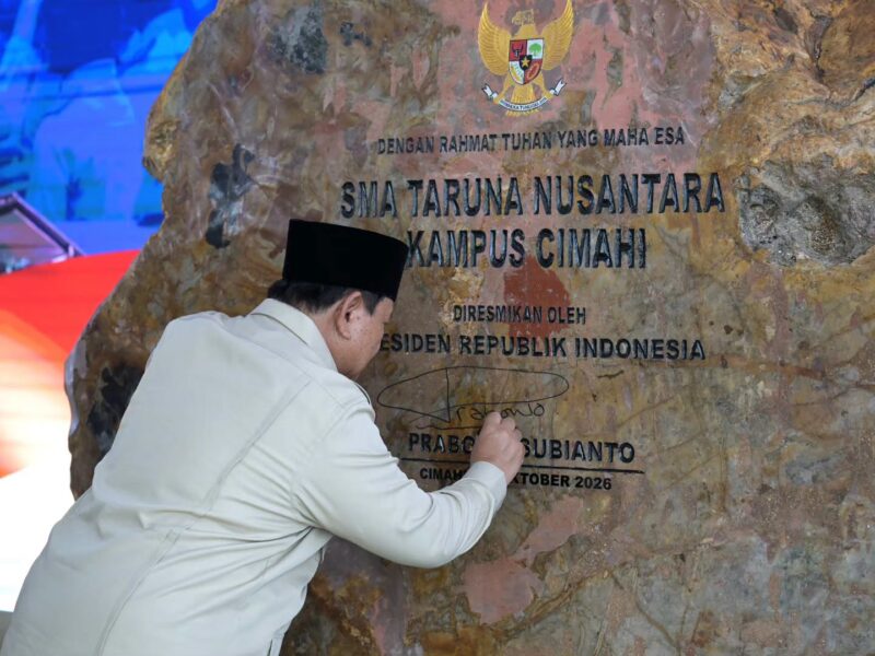 Prabowo Resmikan Kampus SMA Taruna Nusantara Cimahi